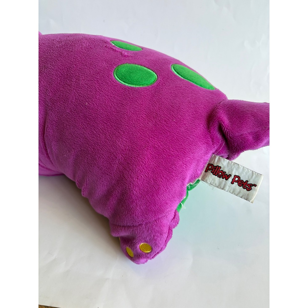 Pillow Pets Barney the Dinosaur Plush Purple T-Rex Stuffed Animal 2011 Lyons Y2K - Picture 13 of 14